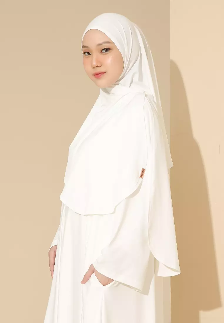 Sadiqa Abaya Set Broken White