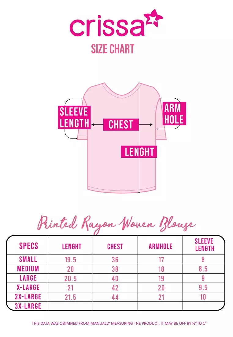 Woven Printed Rayon Short Sleeves Blouse