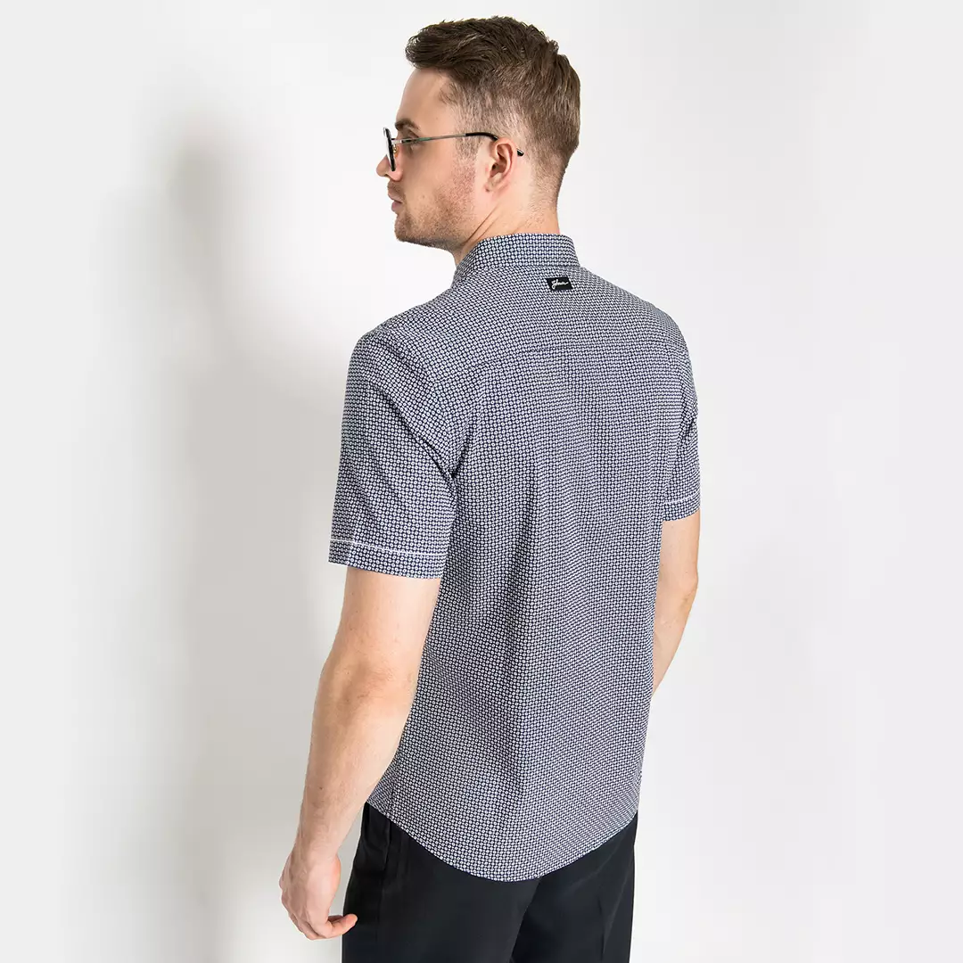 Johnwin - Kemeja Casual - Kemeja Lengan Pendek - Grey - Motif - ASH.670.K880.674.C-S/S