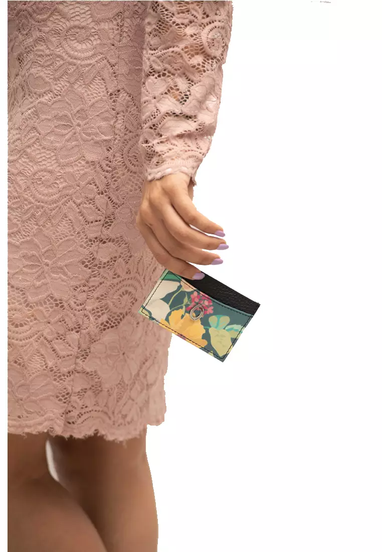 Leather Card Holder for Women - Designer Card Holder - Flora Oxhide OX36-1
