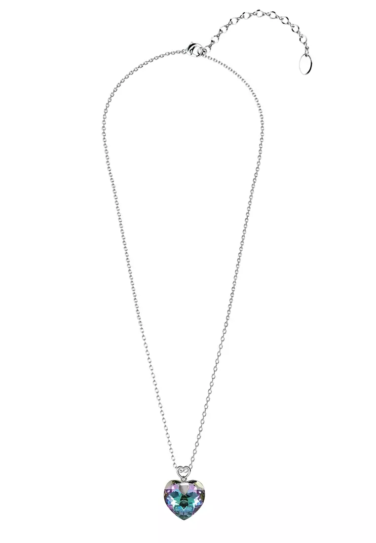 Cheery Heart Pendant Virtail Light - Kalung Crystal Swarovksi by Her Jewellery