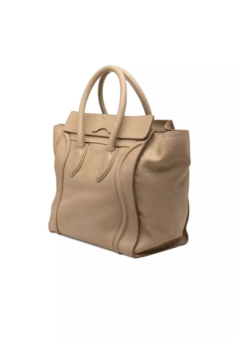 Pre-Loved Celine Mini Grained Calfskin Luggage Tote