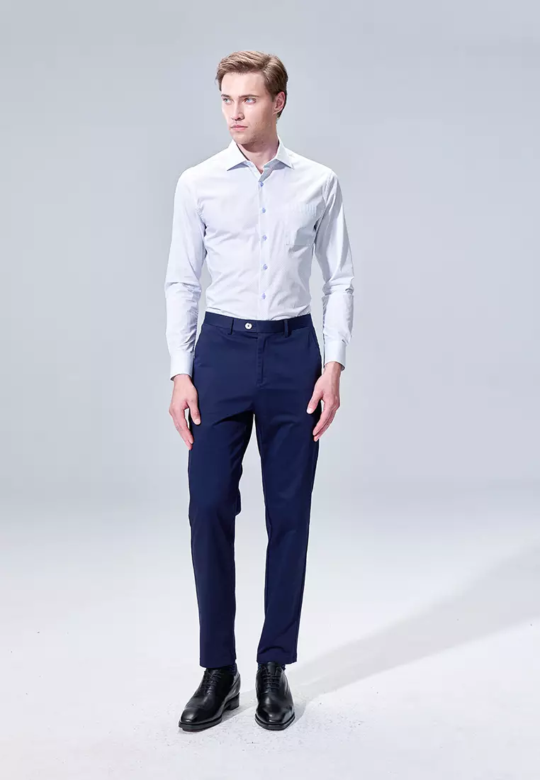 Navy Slim Fit Stretch Chinos