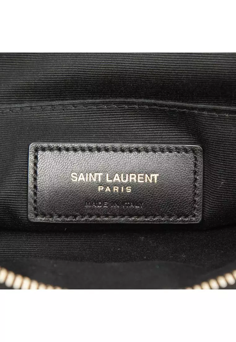 Pre-Loved Saint Laurent Raffia Rive Gauche Clutch
