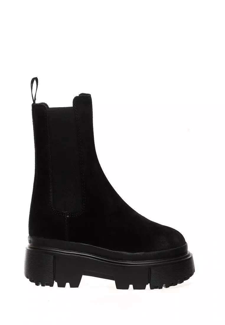 Hogan HOGAN Stivaletto Fondo Carroarmato In Camoscio Nero