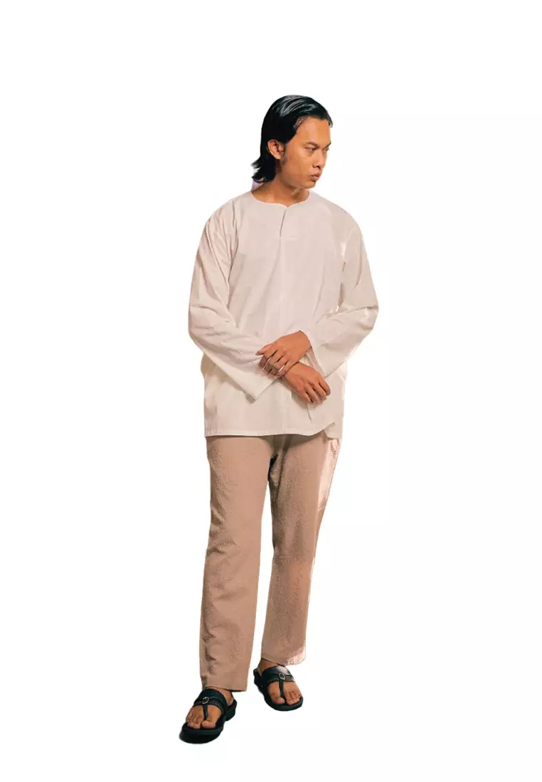 UMMA Purnama Kurta Bakawali Raya 2024 in White