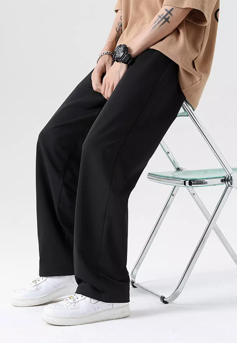 Pleated Wide-Leg Straight-Leg Pants AC-B208-5570