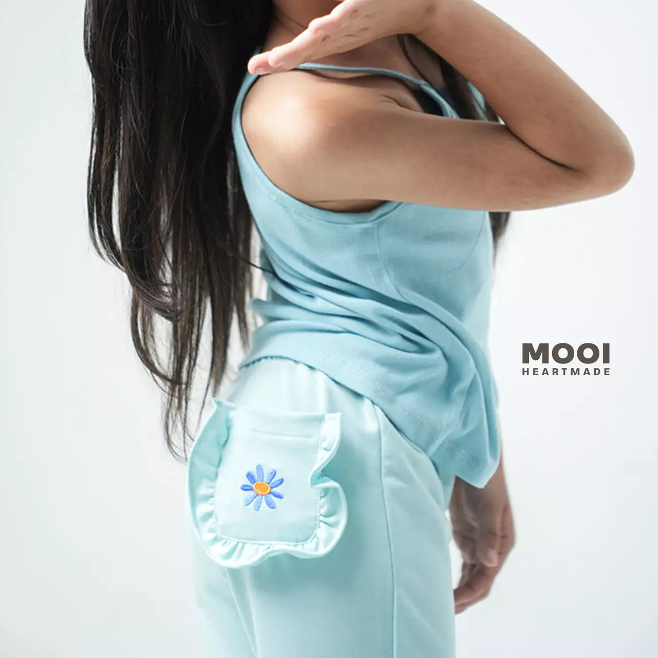 Mooi Celana Panjang Anak Perempuan Yumna Pants Ruffle - Blue Royal