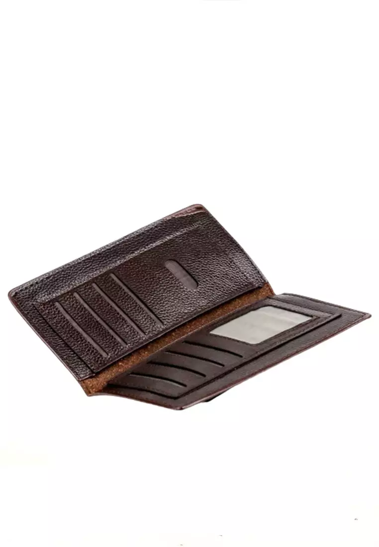 Edbert Tas Selempang Messenger Bag Large Pria Dompet Design Elegan Material Leather Polyester ORIGINAL - Brown