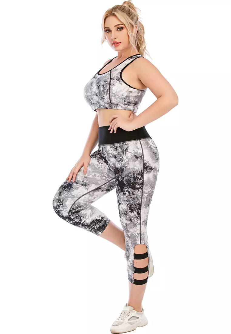 Plus Size M XXXL Mulheres Yoga Conjunto De Malha Cropped Shirts + Yoga  Calças + Bra Sets Gym Roupas Treino Respirável Sportswear Y1229 De $307,57
