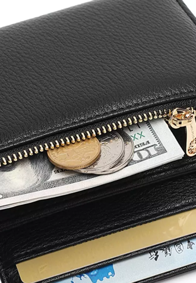 Women's 2 in 1 Purse/Wallet With Coin Compartment - Black