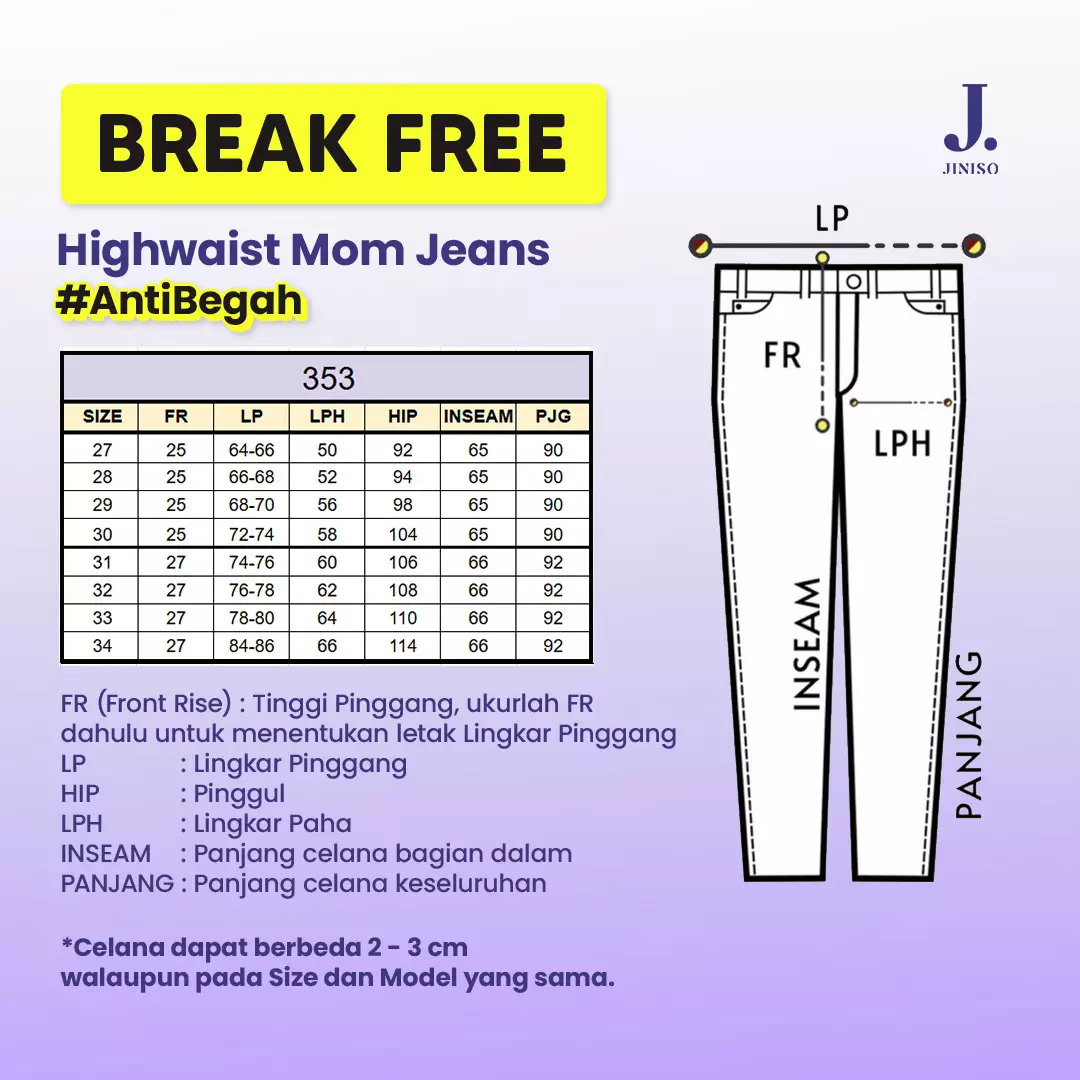 Highwaist Mom Jeans 353 BREAK FREE