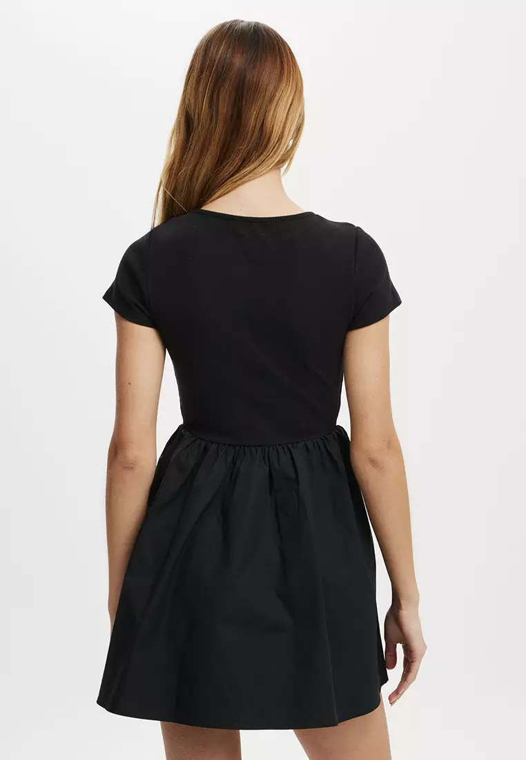 Romee Short Sleeves Mini Dress