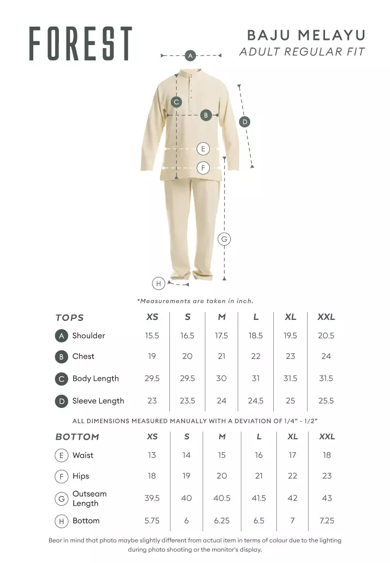Forest x Hatta Dolmat Baju Melayu Cekak Musang Dewasa - BM24104-03DkGrey