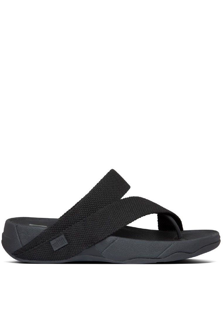 FitFlop SLING Men's Weave Toe-Post Sandals - All Black (AP9-001)