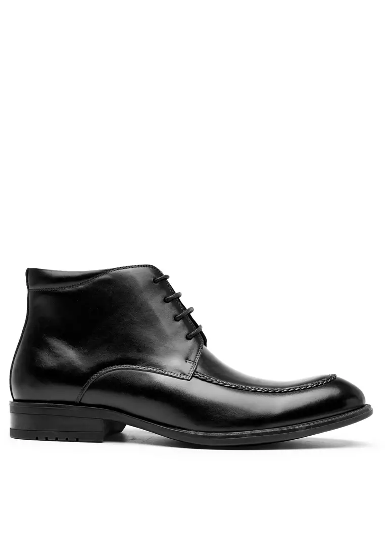 Mens black leather deals brogue boots