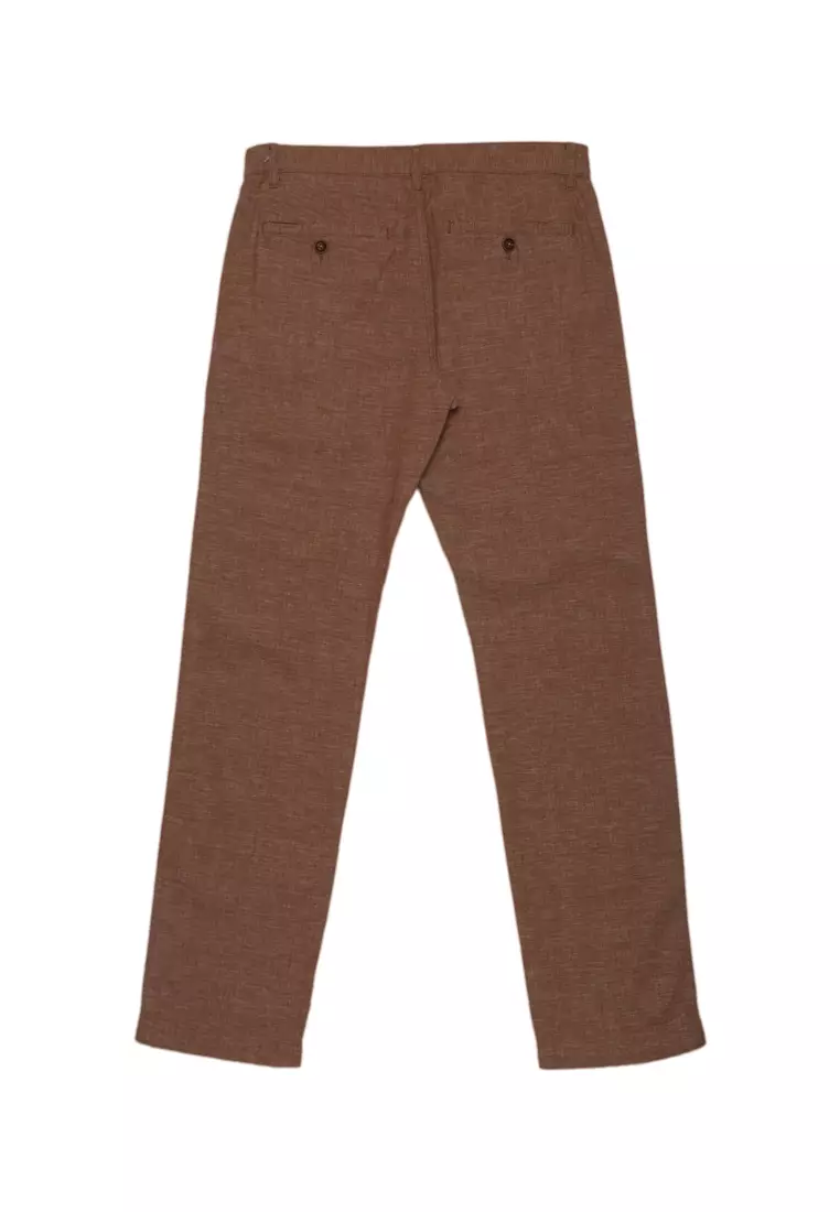 Mens Brown Linen Pants