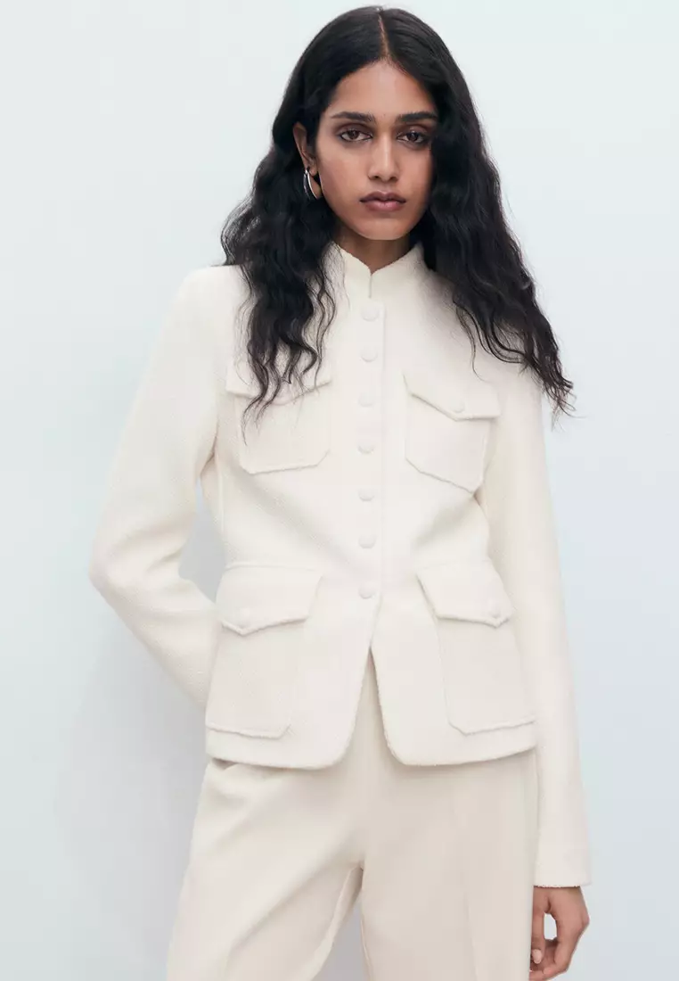 Bouclé Jacket with Pockets