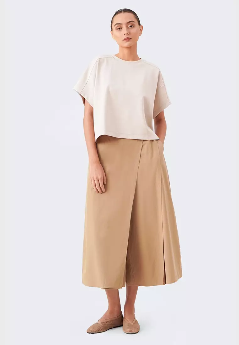 Women's Shoulder Panel Crew T-shirt with Back Yoke Tab