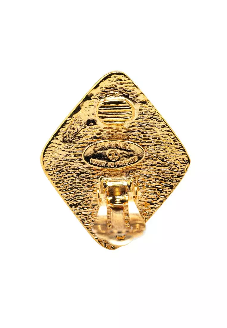 Pre-Loved Chanel Gold Plated Cc Clip On Earrings