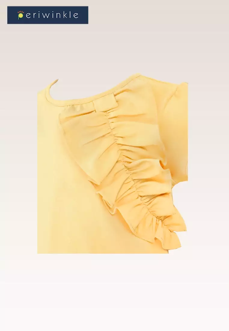 Nadelyn Girls Yellow Top with Ruffles