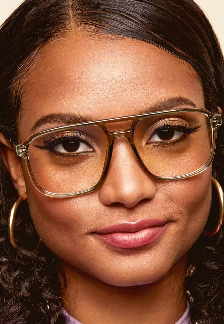 On The Fly Blue Light Glasses - Green/Clear