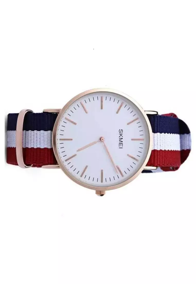 Jam Tangan Casual Analog Pria Waterproof Strap Tali Material Canvas HP23 ORIGINAL