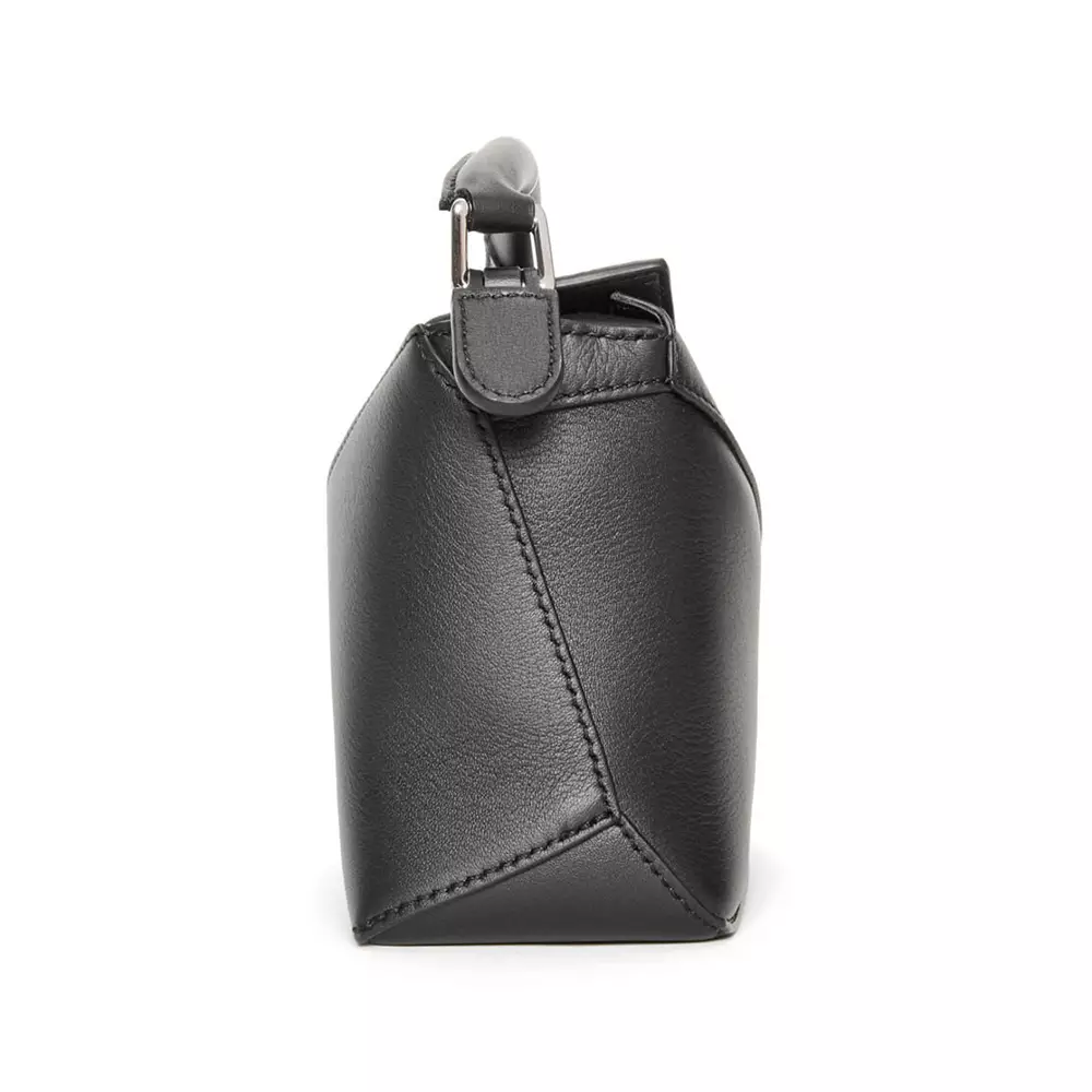 Mini Puzzle Edge Bag Classic Calfskin Black