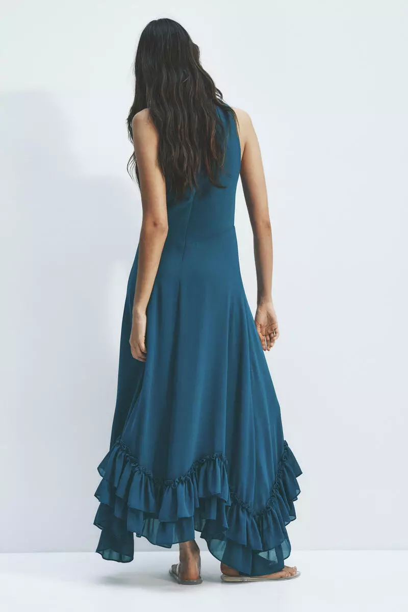 Ruffled maxi dress