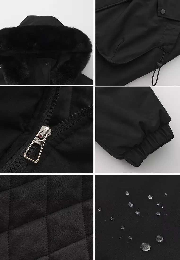 Faux Fur Hooded Cotton Coat AD-N25CL80