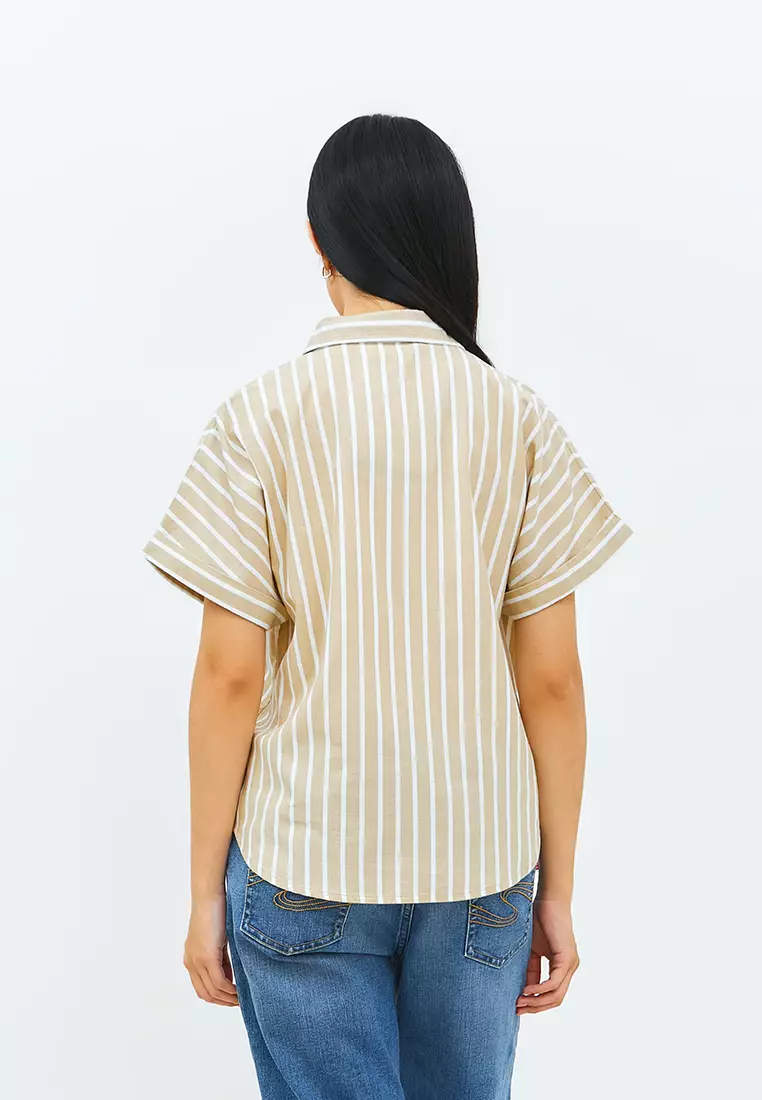 Adhisti Cream Stripe Shirt (G.1516)