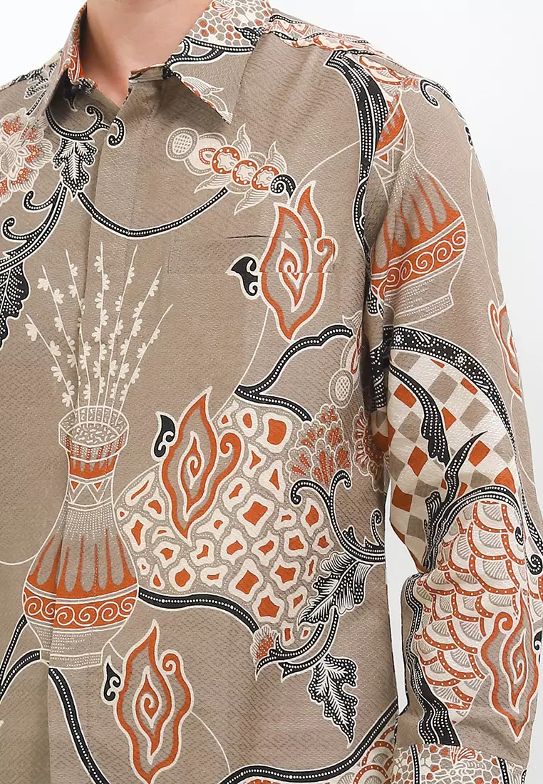 Kemeja Body Fit Batik Sawat Sisik Naga