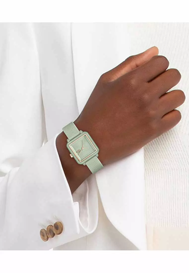 12.12 Flow Women's Watch Green Silicone Strap - Green Dial 2001387