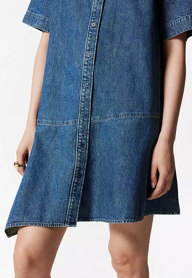 Asymmetrical T-Shirt Denim Dress