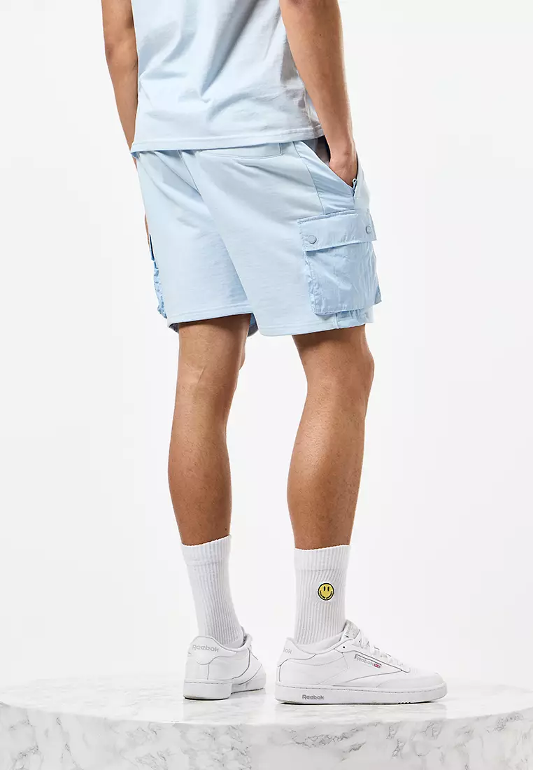 MENS OCEAN WAVE PINK SANDS PARACHUTE OVERLAY SHORT