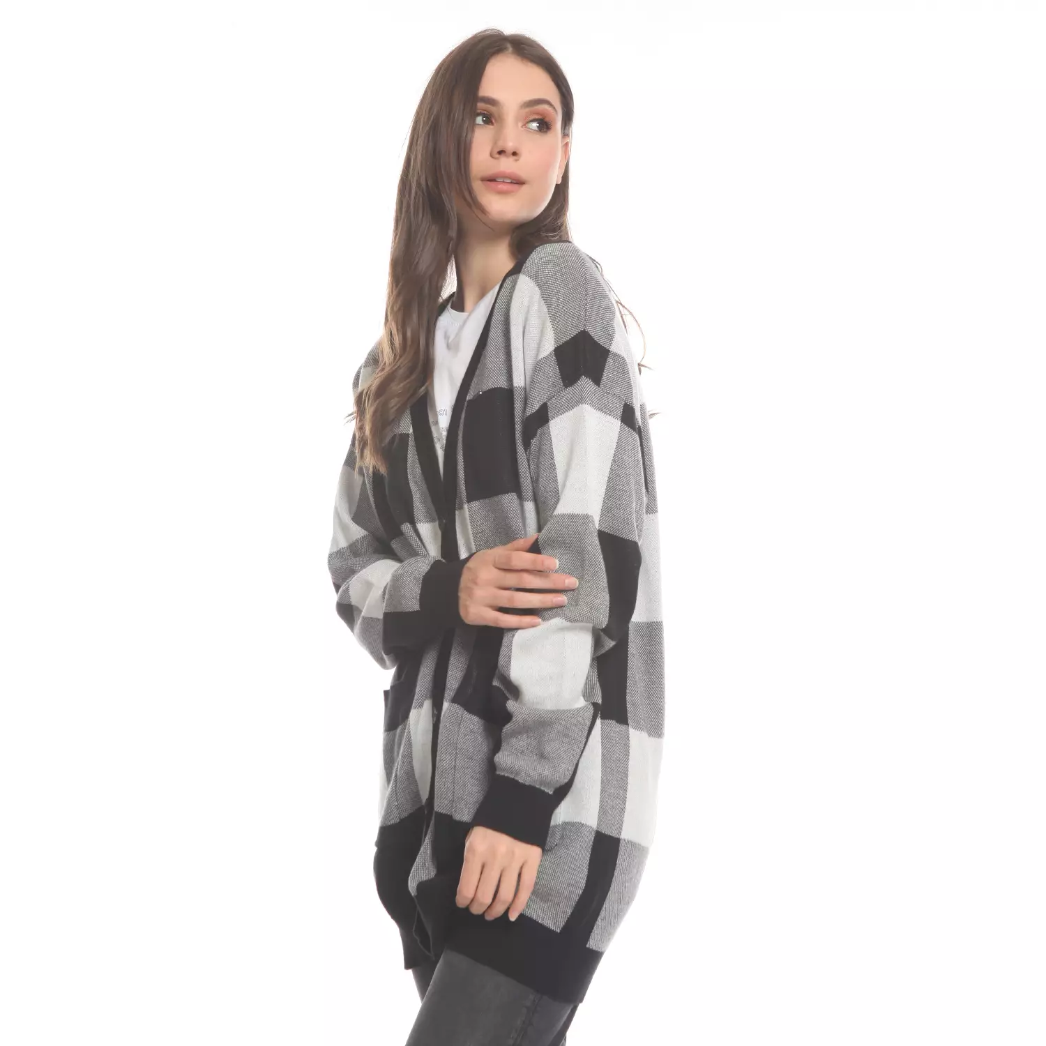 Spyderbilt Sweater Wanita Hitam Moonlight V-Neck Planet Surf