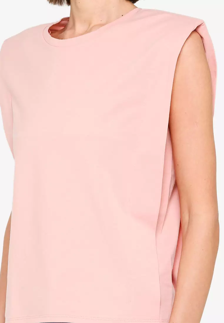 Padded Shoulder Top