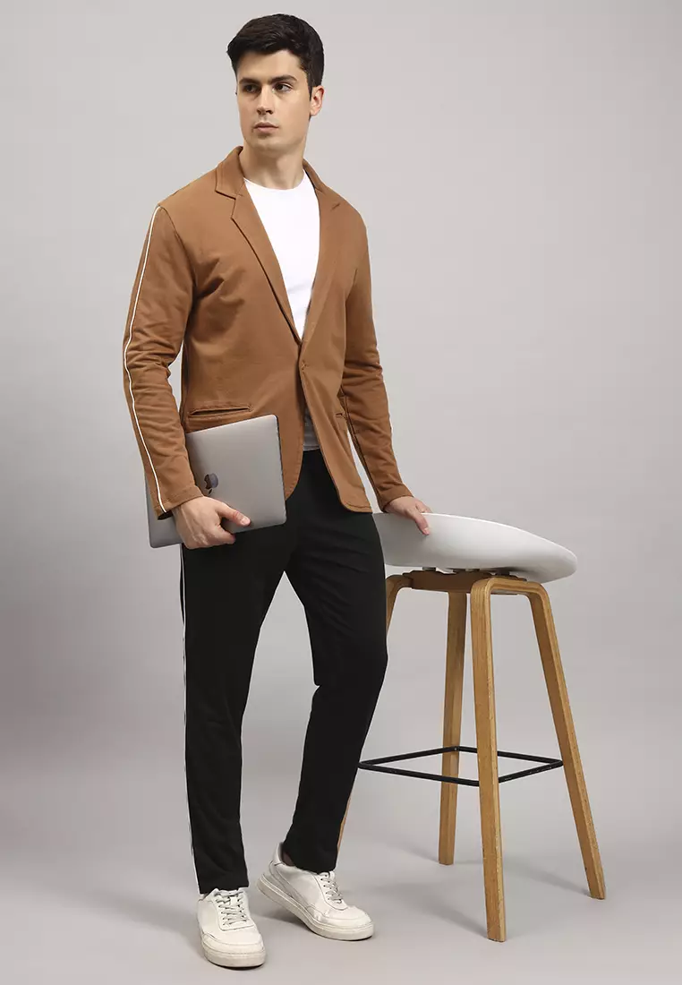 UltraFlex 男士高级灰色运动休闲西装外套