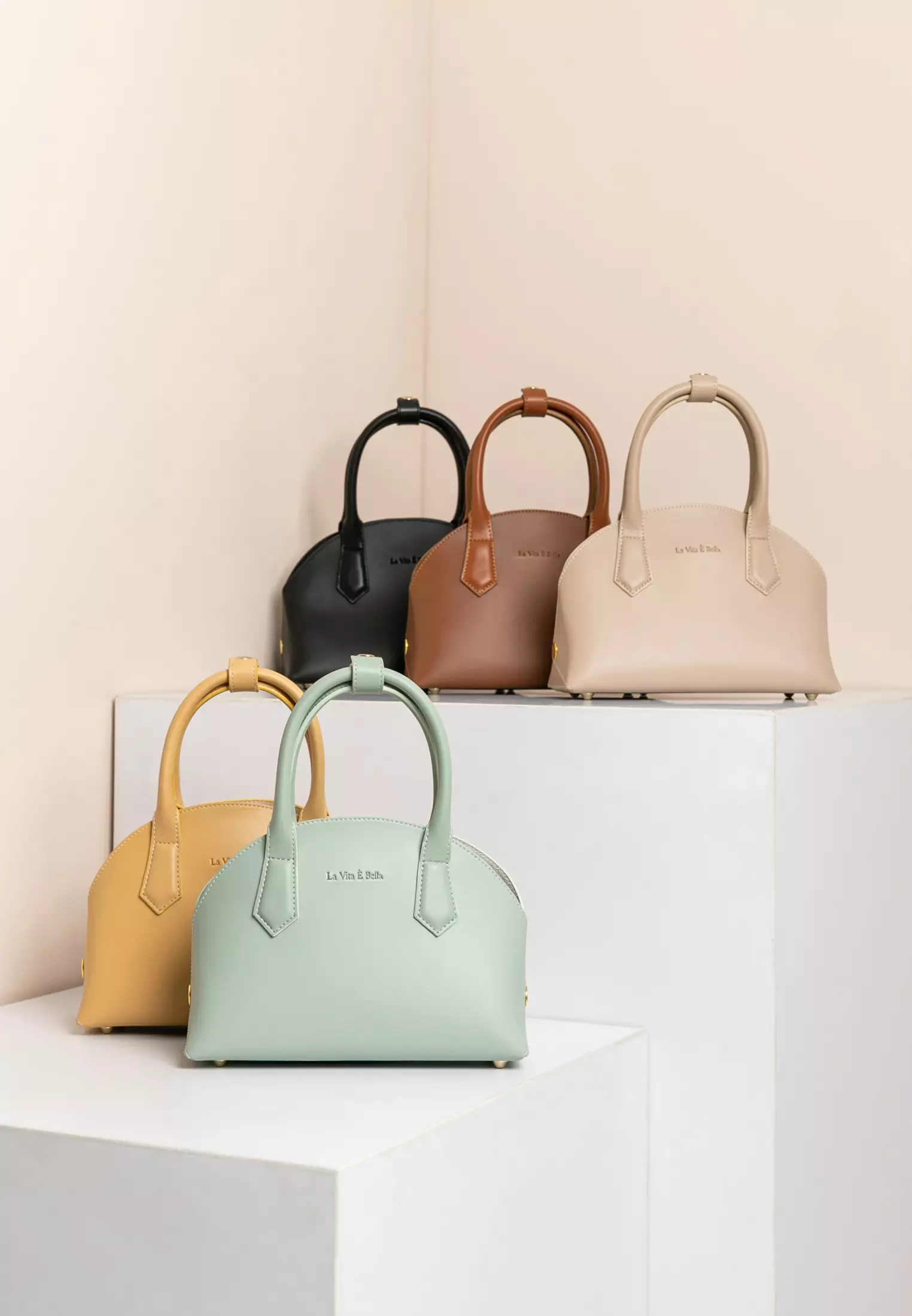 Halve Women Hand Bag with Crossbody Strap