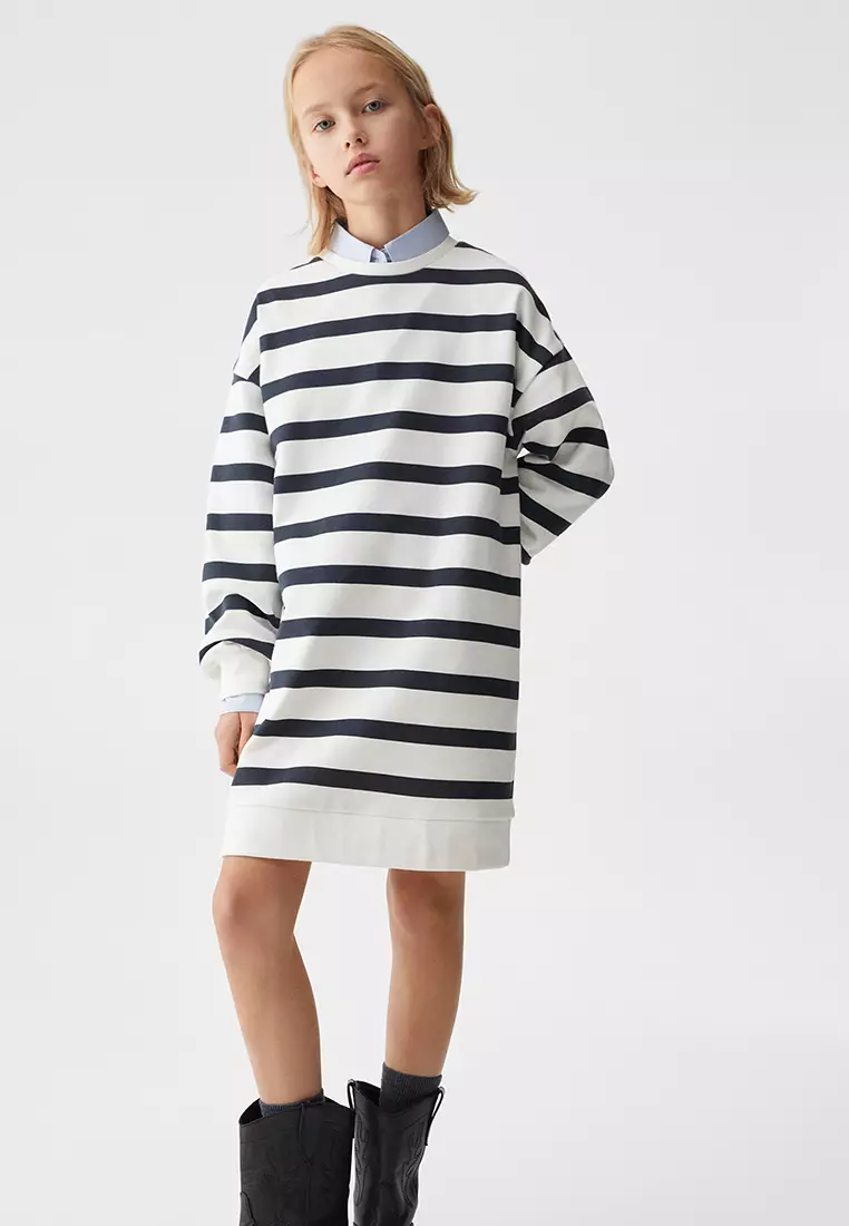 Striped Sweatshirt Dress
