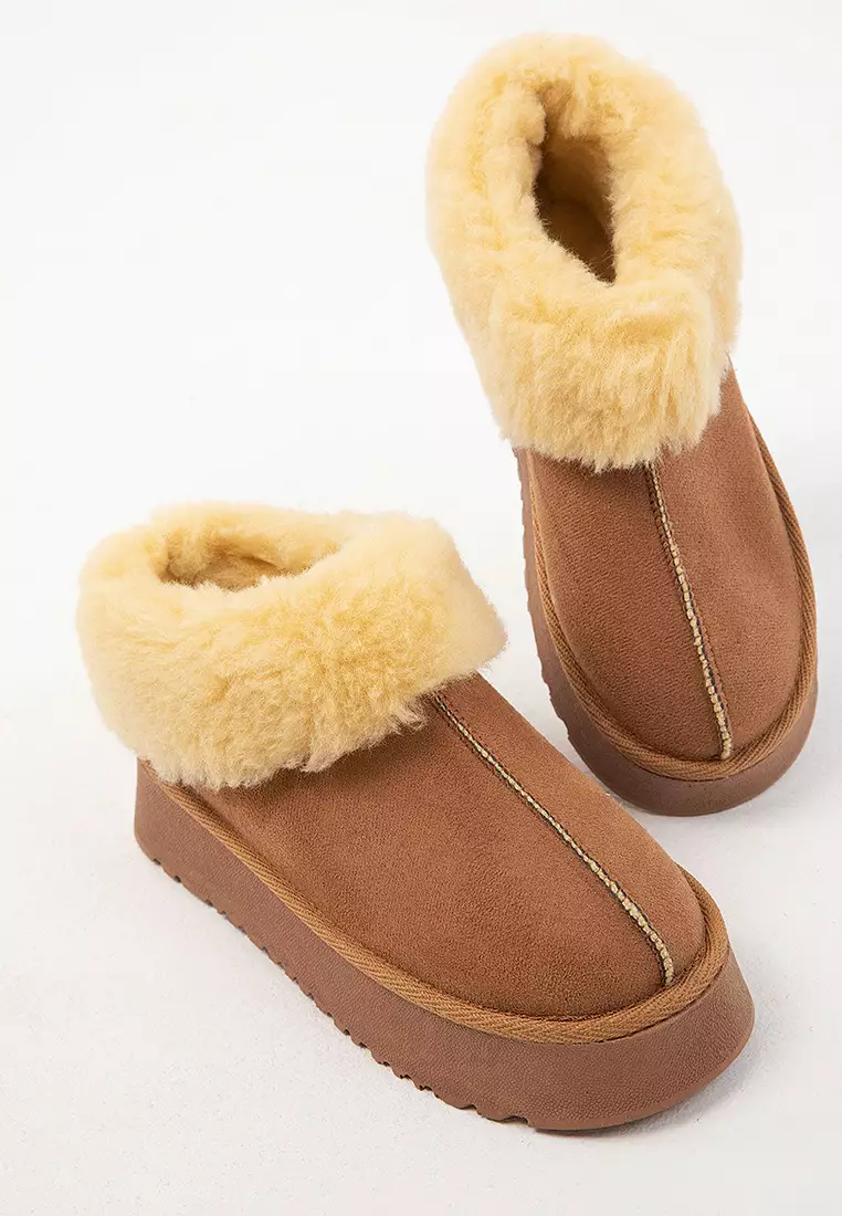 Collared Lined Ankle Boots