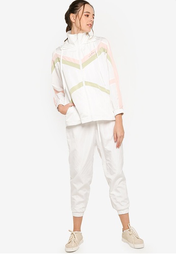 Lubna white and multi Colorblock Sport Co-Ord Set EF56AAADE7BD95GS_1