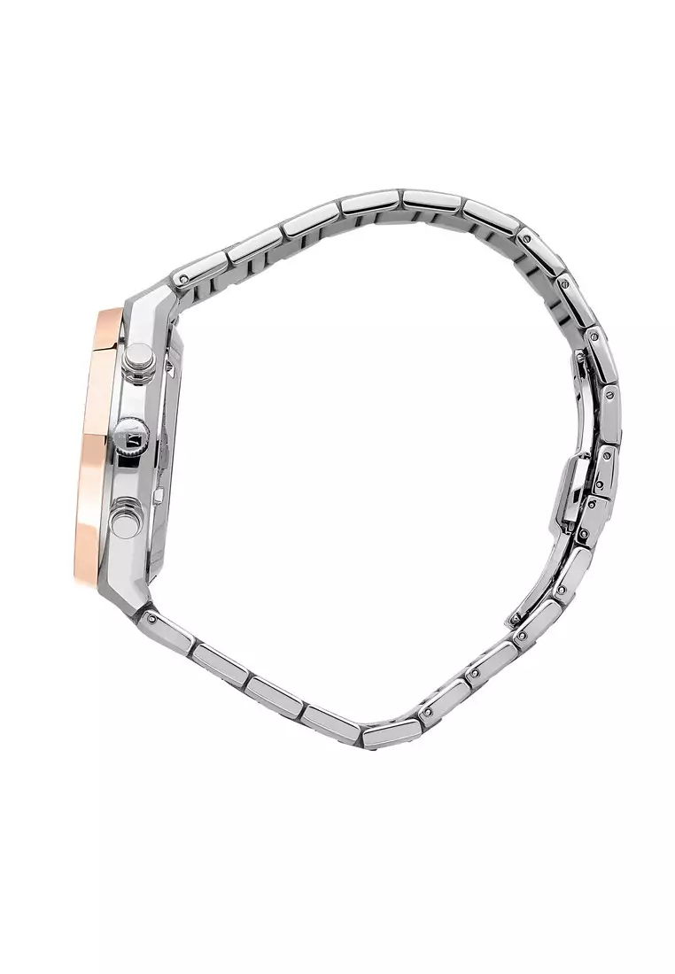 【2 Years Warranty】Maserati Stile 45mm Blue Sunray Dial Men's Chronograph Quartz Watch R8873642002 With Luminous Dial Hands