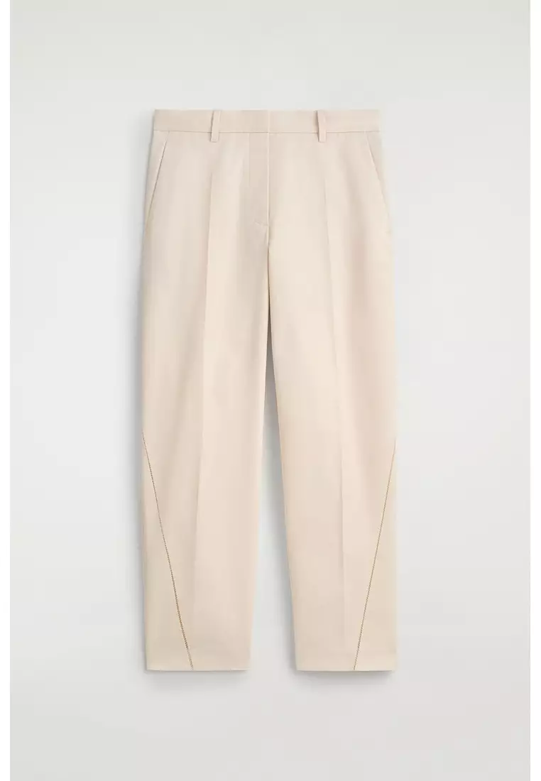 EMBROIDERED COTTON TROUSERS