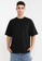 Urban Revivo black Denim Patchwork T-Shirt AD37FAA2E03D4AGS_1
