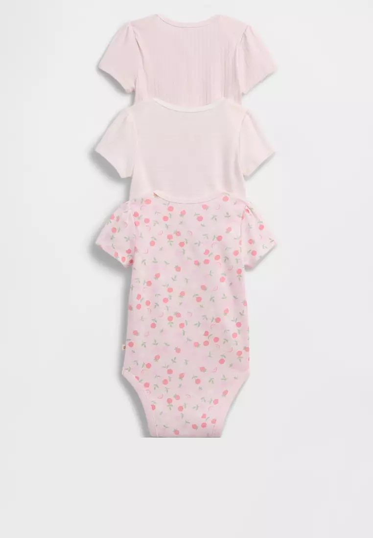Short Sleeves Bodysuit 3-Pack