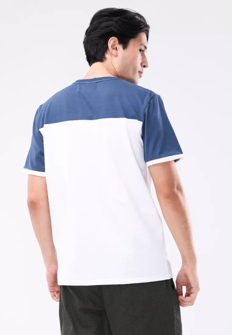 Round Neck Streaky Short Sleeves