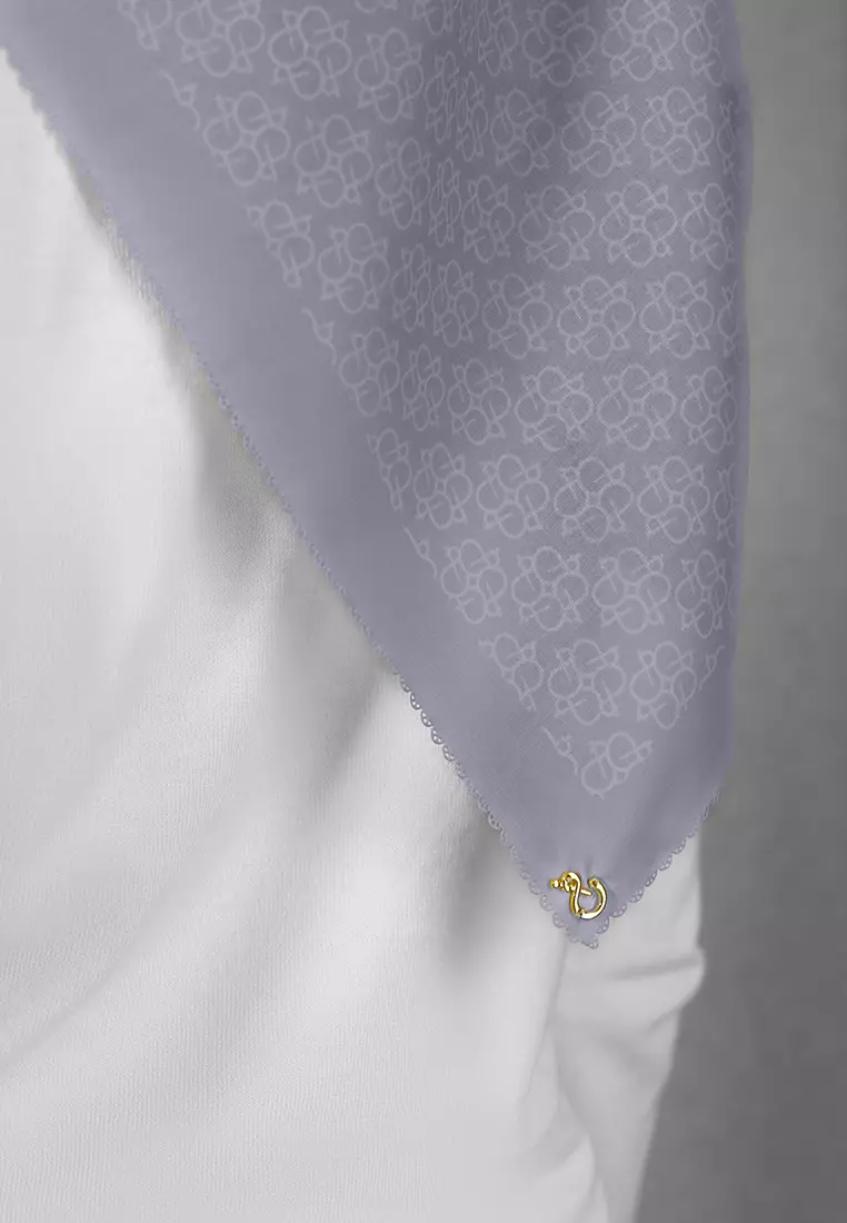 Jenna & Kaia - Sierra Scarf Misty Grey - Hijab Kerudung Segi Empat