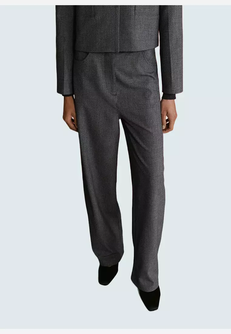Mid-Rise Suit Trousers