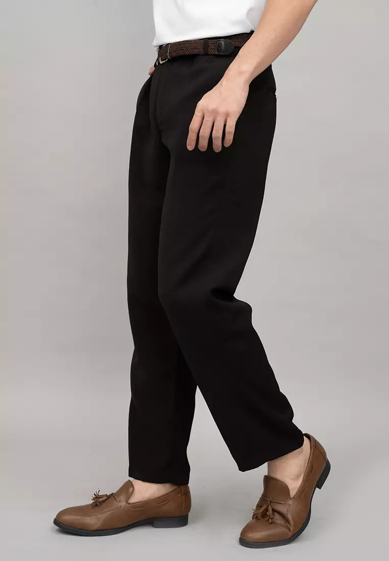 Houseofcuff Celana Panjang Bahan Regular Loose Fit Pants Coklat